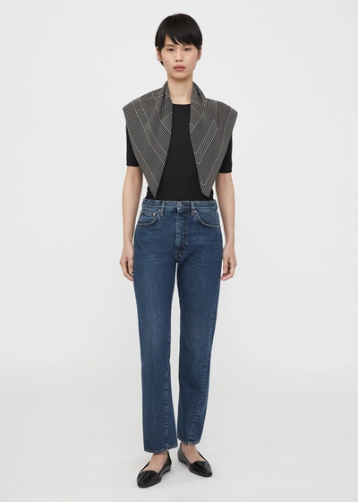 Totême Twisted Seam Denim Dark Blue In Dark Blue