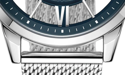 Kenneth Cole 3-hand Quartz Mesh Strap Watch In Silver