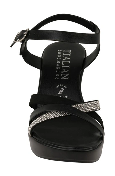 Shop Italian Shoemakers Lissy Wedge Sandal In Black Multi
