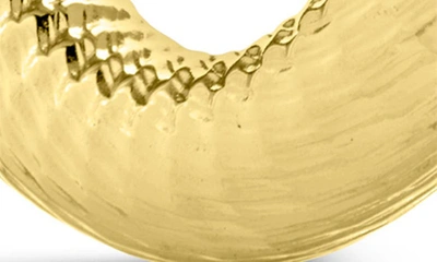 Sterling Forever Alayna Textured Hoop Earrings In Gold