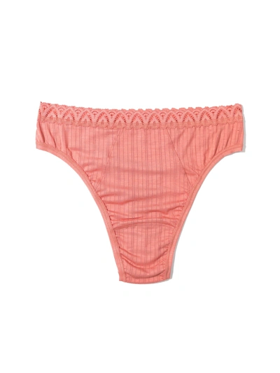Shop Hanky Panky Mellowluxe™ High Cut Thong In Pink