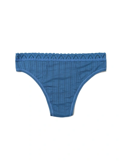 Shop Hanky Panky Mellowluxe™ Low Rise Thong In Blue