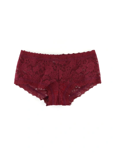 Shop Hanky Panky Daily Lace™ Boyshort Lipstick Red In Pink