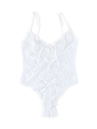 Hanky Panky Signature Lace Open Teddy In White