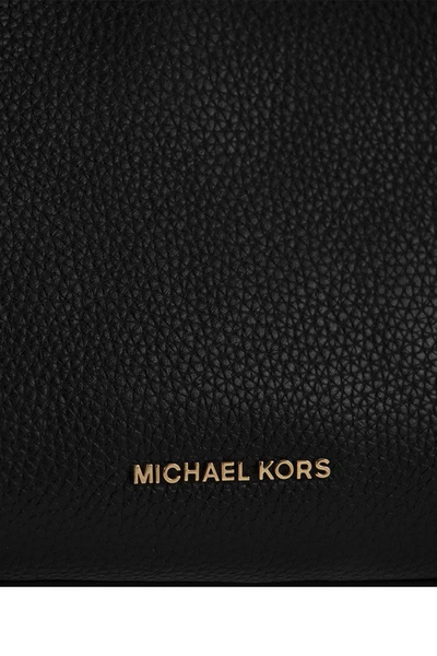 Shop Michael Kors Grained Leather Shoulder Bag In Black
