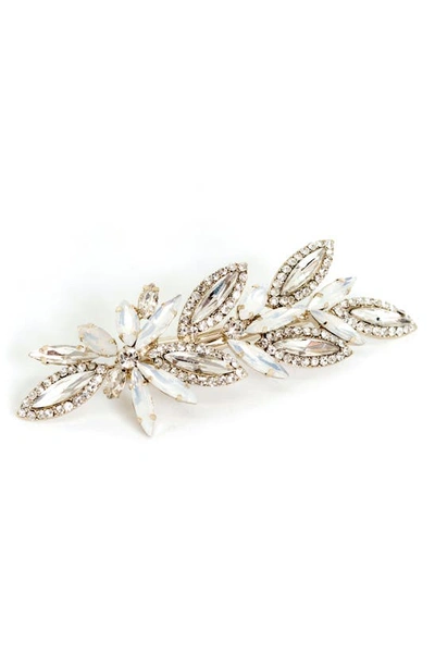 Shop Brides And Hairpins Michal Opal & Crystal Hair Clip In Gold