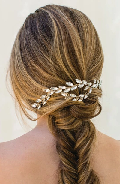 Brides And Hairpins Adara Crystal Halo Comb In Gold