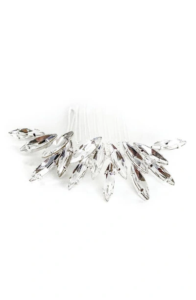 Shop Brides And Hairpins Brides & Hairpins Bria Crystal Comb In Silver