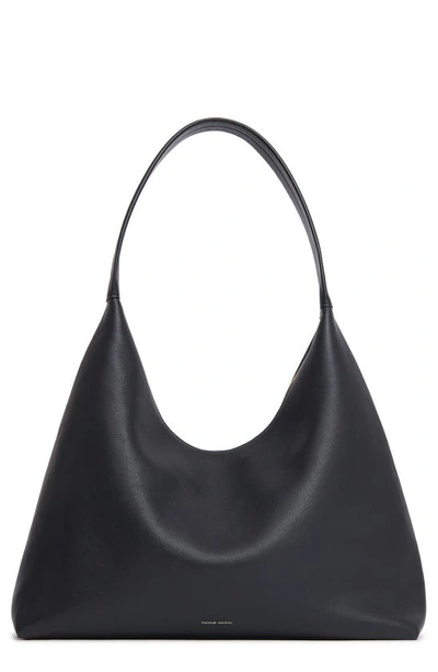 Shop Mansur Gavriel Maxi Candy Leather Hobo Bag In Black