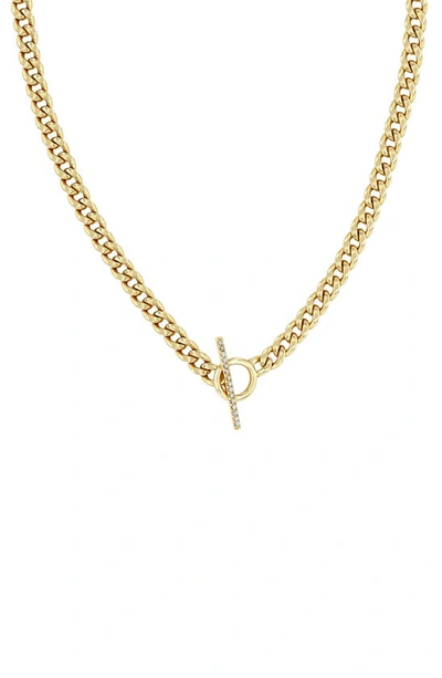 Shop Zoë Chicco Medium Curb Chain Necklace In 14k Yg