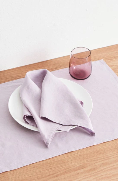 Shop Bed Threads 4-pack Linen Napkins In Lilac