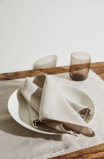 Shop Bed Threads 4-pack Linen Napkins In Oatmeal