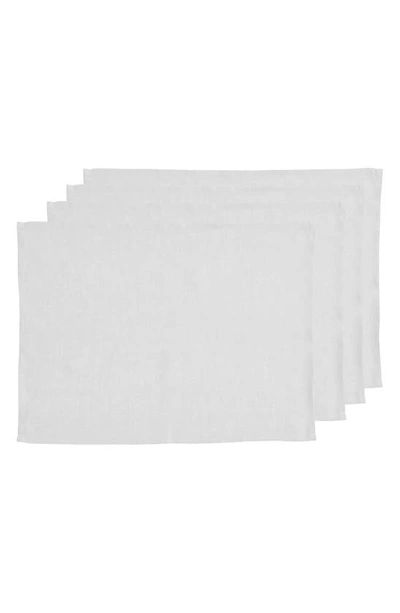 Shop Bed Threads 4-pack Linen Placemats In White