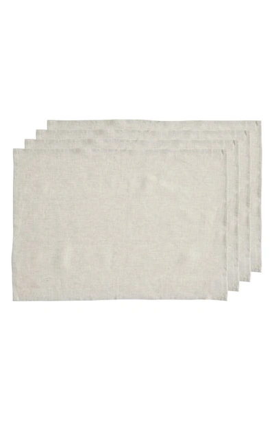 Shop Bed Threads 4-pack Linen Placemats In Oatmeal