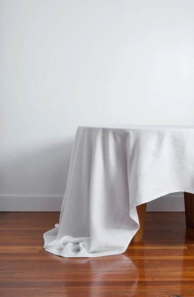 Shop Bed Threads Linen Tablecloth In White