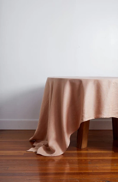 Shop Bed Threads Linen Tablecloth In Terracotta