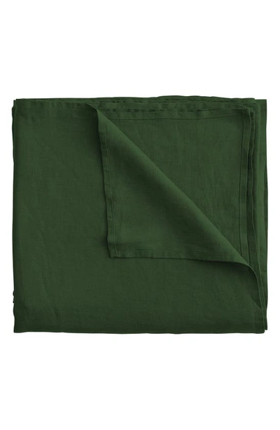 Shop Bed Threads Linen Tablecloth In Olive
