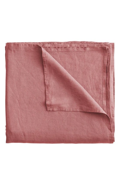 Shop Bed Threads Linen Tablecloth In Pink Clay