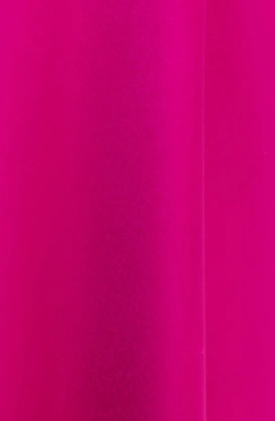 Amsale Gathered One-shoulder Satin Gown In Fuchsia