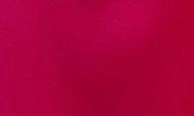 Amsale Gathered One-shoulder Satin Gown In Fuchsia