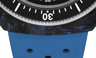 Tissot T1454079705701 Sideral Stainless-steel And Carbon Automatic Watch In Blue