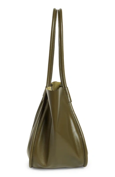 Shop Proenza Schouler Large Ruched Leather Tote In Olive