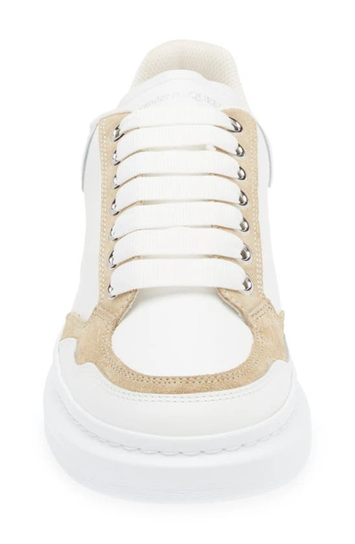 Shop Alexander Mcqueen Oversize Low Top Sneaker In White/ Beige