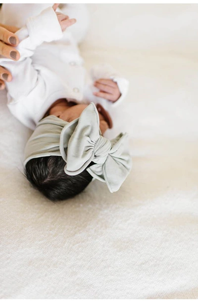 Shop Baby Bling 2-pack Fab-bow-lous Headbands In Grey Rose Quartz