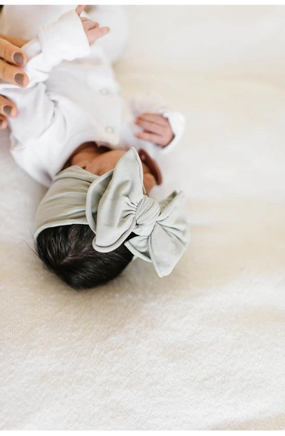 Baby Bling 2-pack Fab-bow-lous Headbands In Grey Rose Quartz