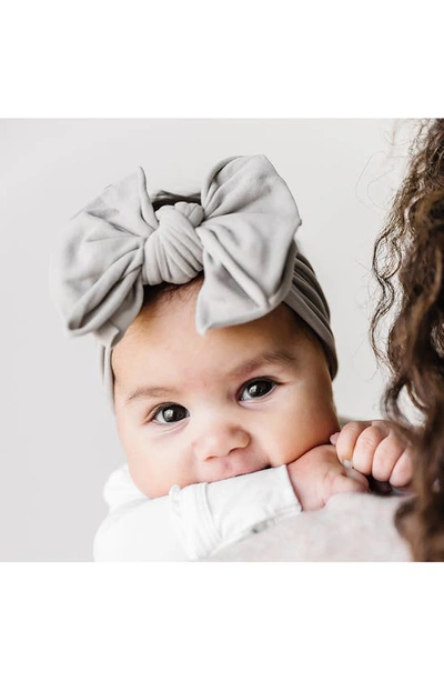 Baby Bling 2-pack Fab-bow-lous Headbands In Grey Rose Quartz