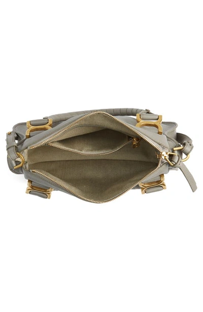 Chloé Small Marcie Leather Satchel In Cashmere Grey