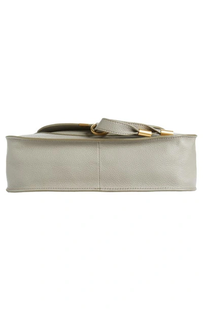 Shop Chloé Small Marcie Leather Satchel In Cashmere Grey