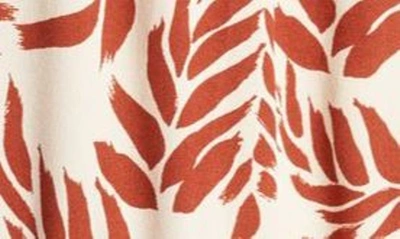 Shop Lost + Wander Hydra Springs Leaf Print Midi Dress In Natural/ Rust