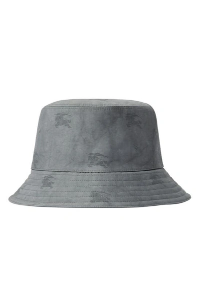Shop Burberry Equestrian Knight Print Bucket Hat In Grey/ Black