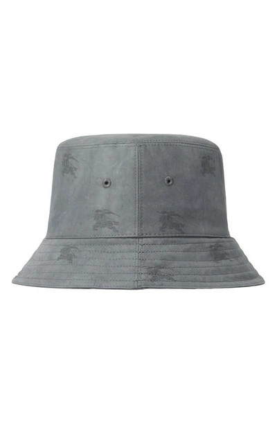 Shop Burberry Equestrian Knight Print Bucket Hat In Grey/ Black