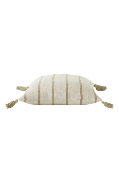 Renwil Truden Stripe Tassel Square Accent Pillow In Multi