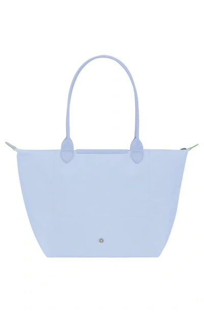 Le Pliage Green M Tote bag Sky Blue - Recycled canvas (L2605919P79)