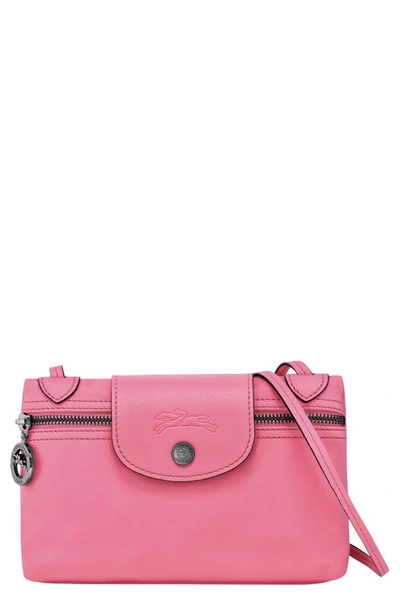 Shop Longchamp Le Pliage Xtra Leather Crossbody Bag In Pink