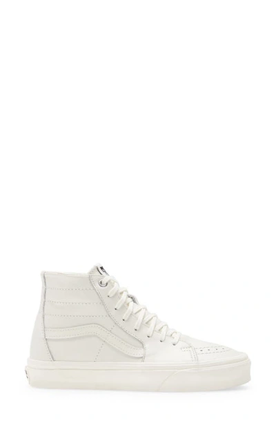 Shop Vans Sk8-hi Tapered Sneaker In Leather Marshmallow