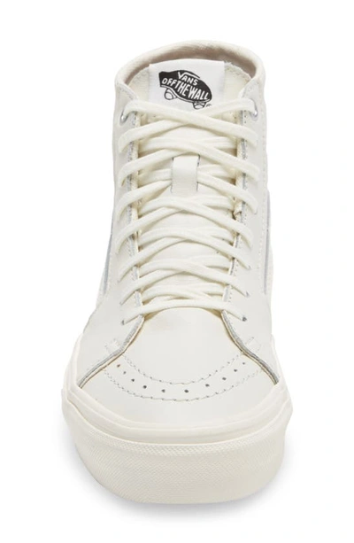 Shop Vans Sk8-hi Tapered Sneaker In Leather Marshmallow