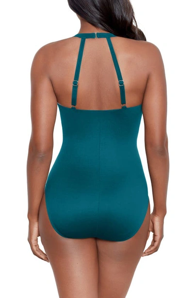 Shop Miraclesuit Razzle Dazzle Bling One-piece Swimsuit In Nova Green