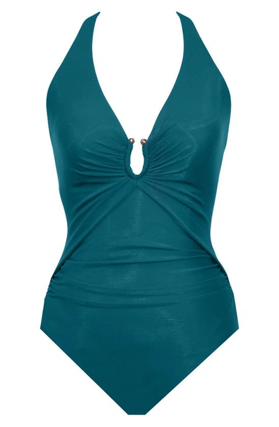 Shop Miraclesuit Razzle Dazzle Bling One-piece Swimsuit In Nova Green