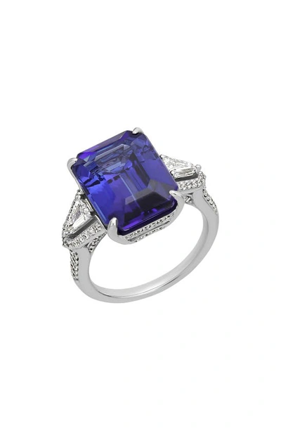 Shop Bony Levy Collector's Statement Tanzanite & Diamond Ring In 18k White Gold