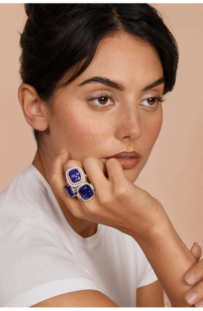 Shop Bony Levy Collector's Statement Tanzanite & Diamond Ring In 18k White Gold