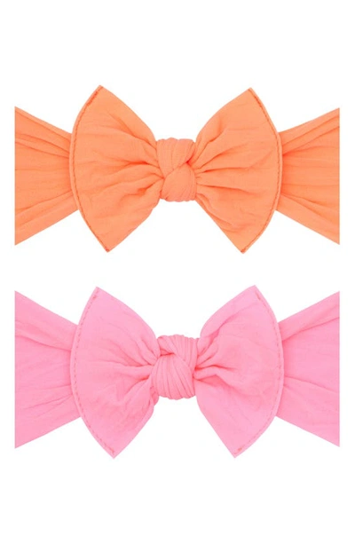 Shop Baby Bling Headbands In Neon Coral Neon Pink A Boo