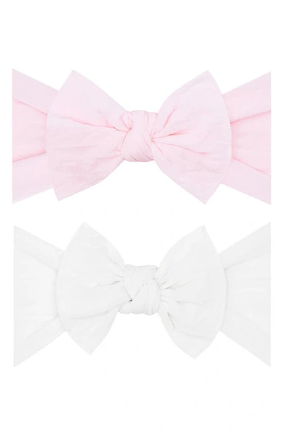 Shop Baby Bling Headbands In White Pink