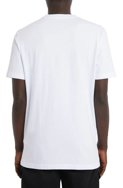 Shop Moncler Logo Embroidered T-shirt In White