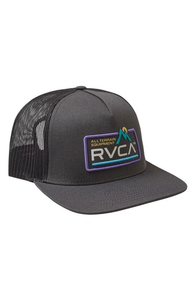 Rvca Kids' All Terrain Trucker Hat In Charcoal