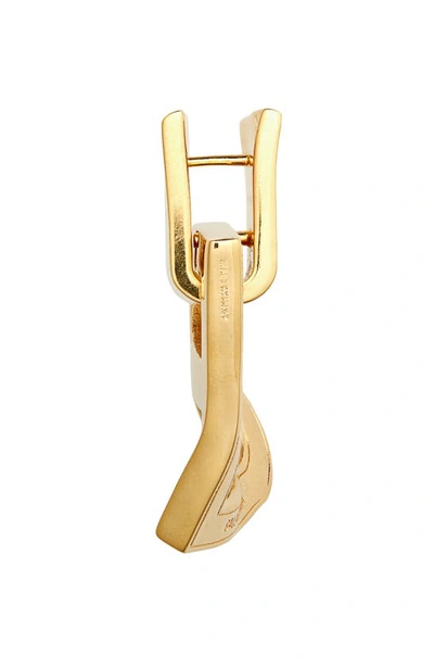 Shop Balenciaga Hourglass Logo Drop Earrings In Gold