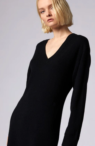 Shop Equipment Jeannie Long Sleeve Cashmere Sweater Dress In True Black